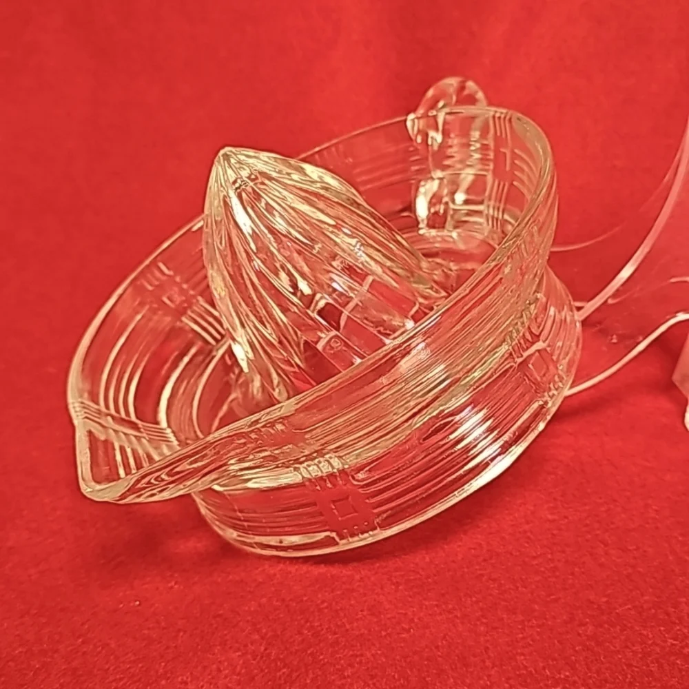 Vintage Antique Hazel Atlas Clear Depression Glass Juice Reamer Citrus Juicer
